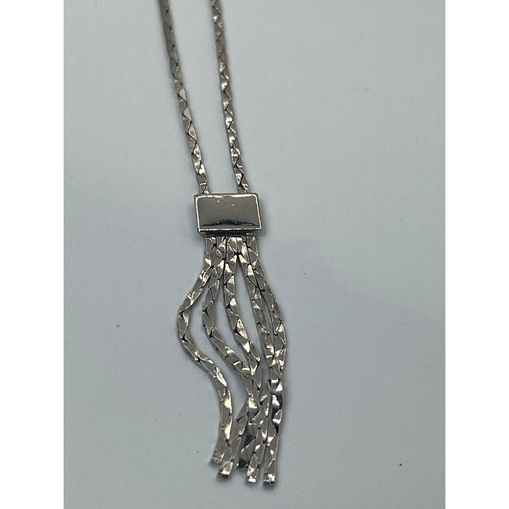 Avon Tassel Pendant Necklace Womens OS Silver Excellent Vintage Multi Strand